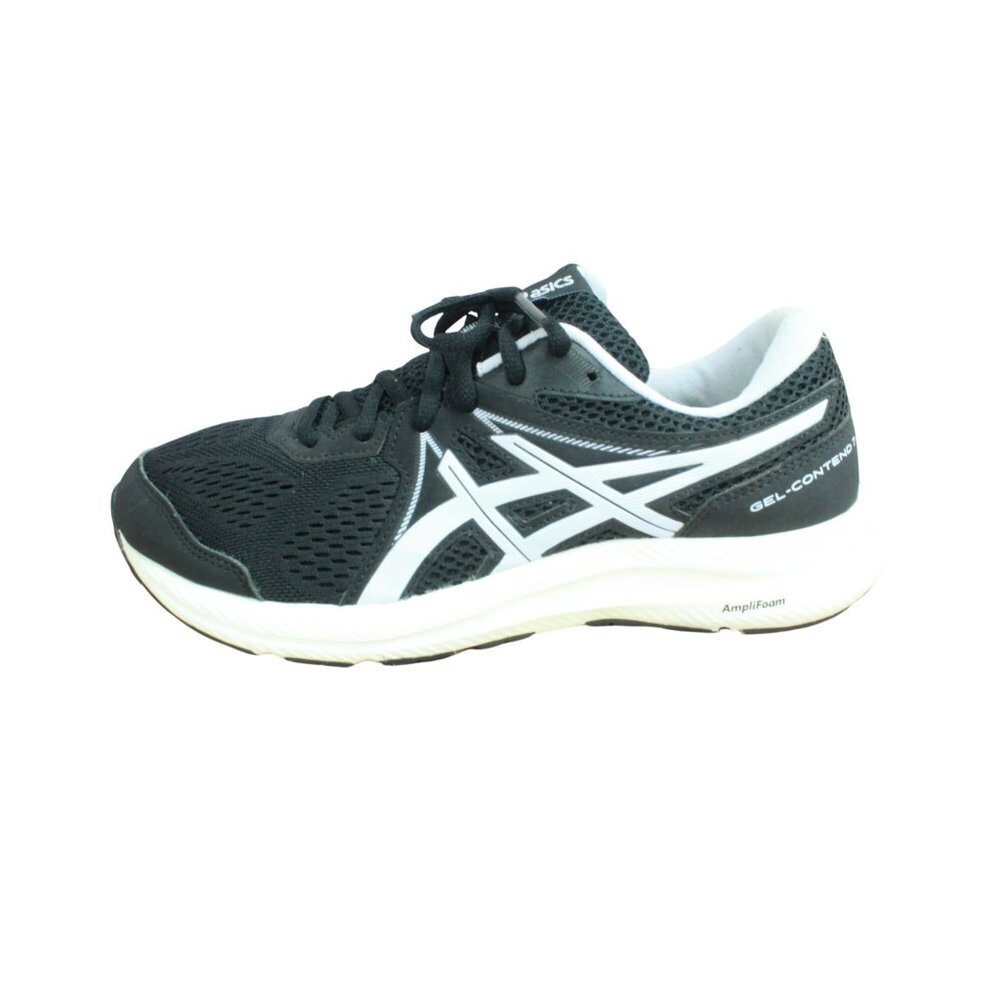 Asics Gel-Contend 7 Shoes Men's 10 Black Mesh Low Top Lace Up Running Sneaker